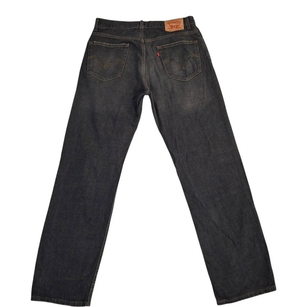 VTG Levis 559 Relaxed Straight Jeans Mens 34x34 Faded Black Denim Y2K